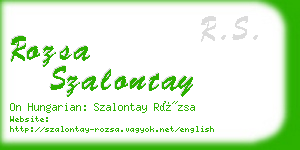 rozsa szalontay business card